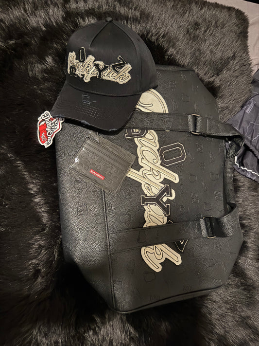 31 hats - hat- Duffle bag and wallet.
